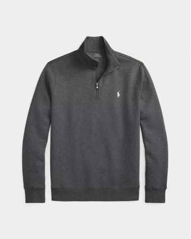 SWEAT DEMI ZIP RALPH LAUREN GRIS