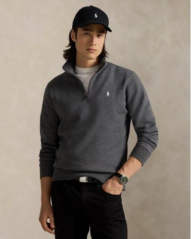 SWEAT DEMI ZIP RALPH LAUREN GRIS