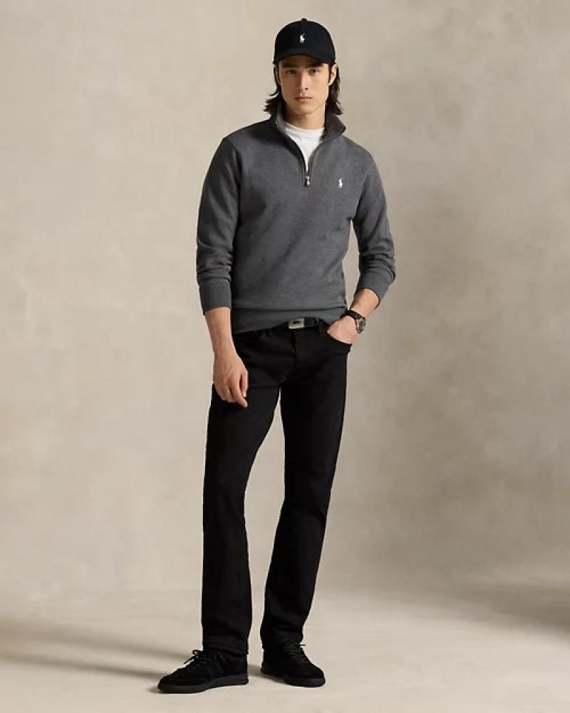 SWEAT DEMI ZIP RALPH LAUREN GRIS
