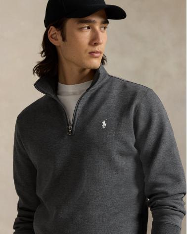 SWEAT DEMI ZIP RALPH LAUREN GRIS