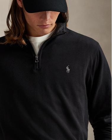 SWEAT DEMI ZIP RALPH LAUREN NOIR