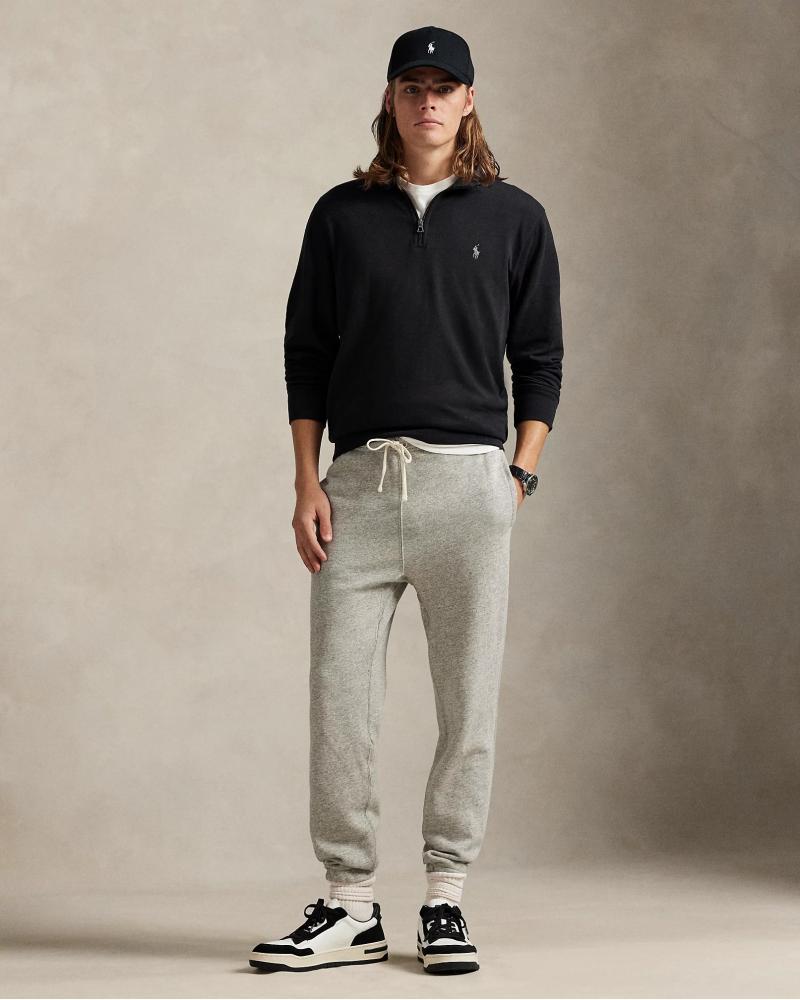 SWEAT DEMI ZIP RALPH LAUREN NOIR