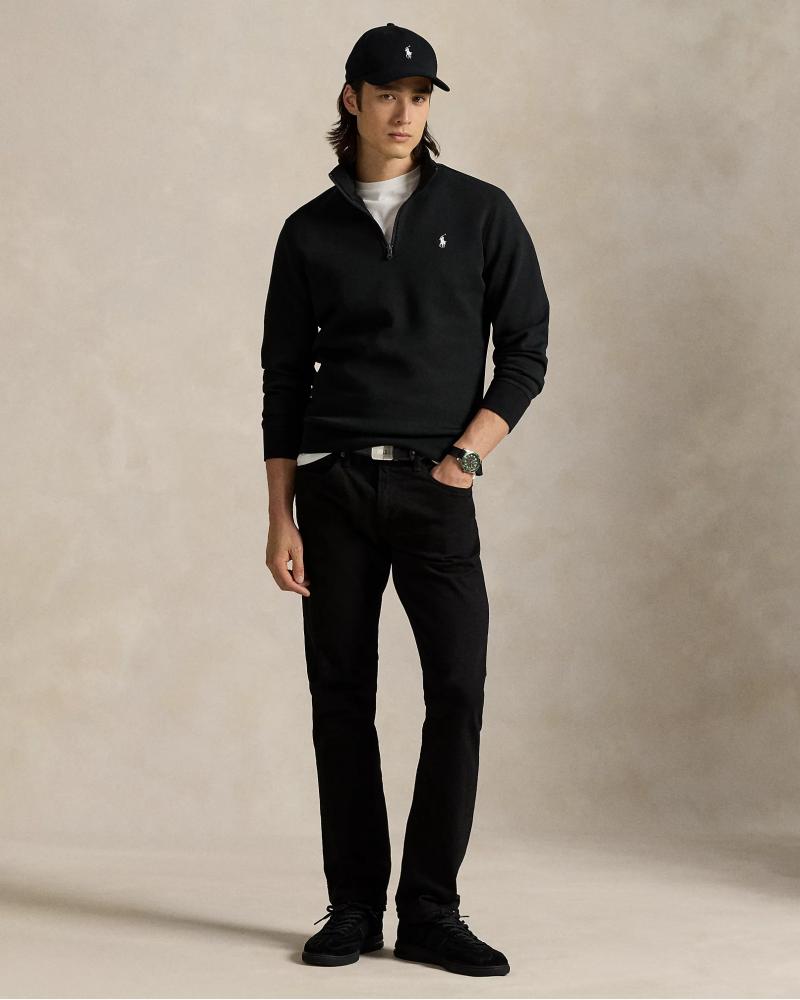 SWEAT DEMI ZIP RALPH LAUREN NOIR