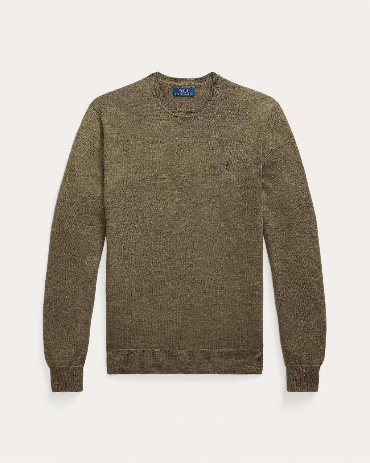 PULL COLROND RALPH LAUREN  KAKI 100% LAINE