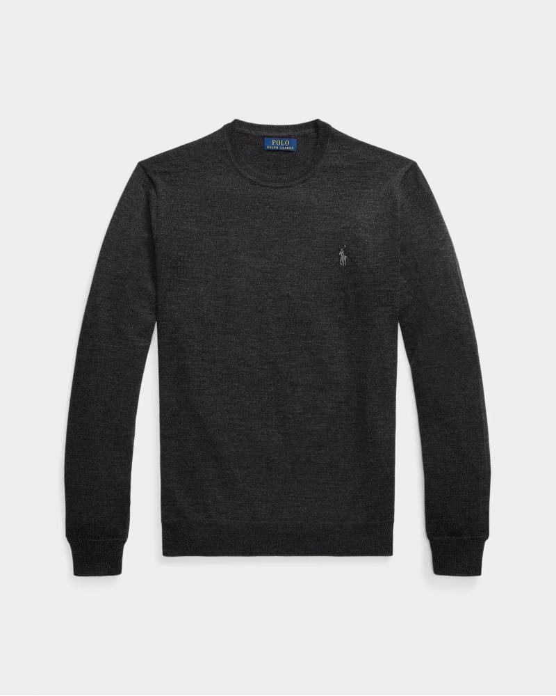 PULL COLROND RALPH LAUREN  GRIS 100% LAINE 