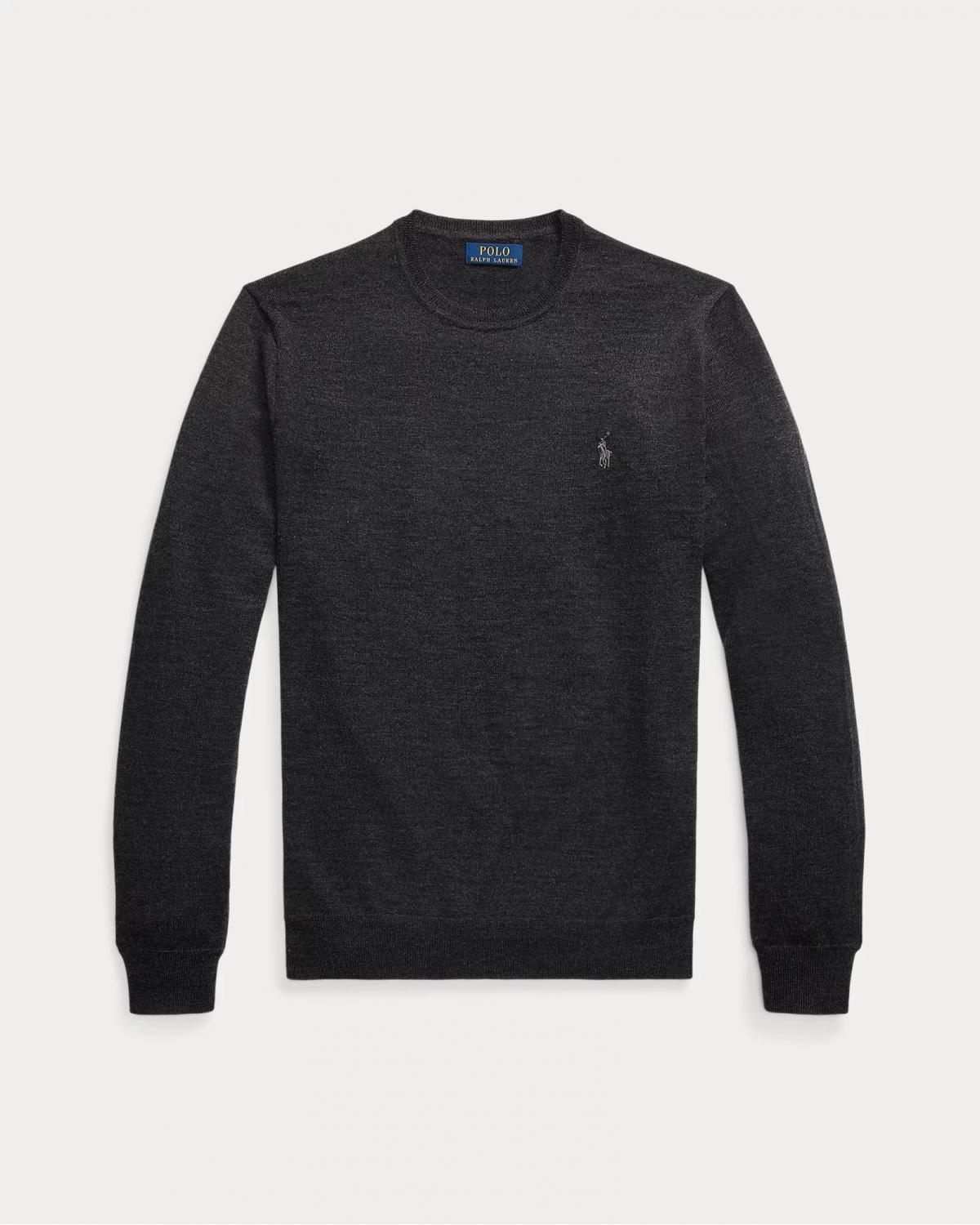 PULL COLROND RALPH LAUREN  GRIS 100% LAINE 