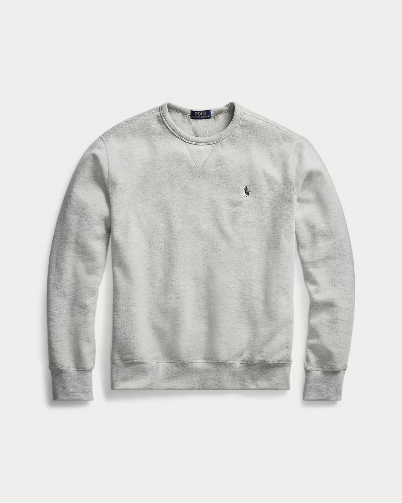 SWEAT COL ROND RALPH LAUREN MOLLETON GRIS