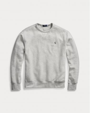 SWEAT COL ROND RALPH LAUREN MOLLETON GRIS