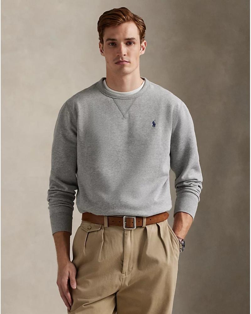 SWEAT COL ROND RALPH LAUREN MOLLETON GRIS