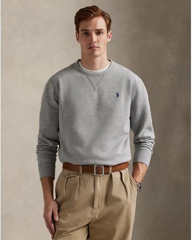SWEAT COL ROND RALPH LAUREN MOLLETON GRIS