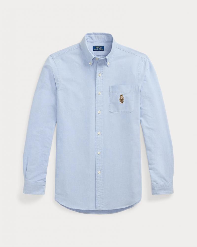 CHEMISE RALPH LAUREN BEAR OXFORD CIEL 