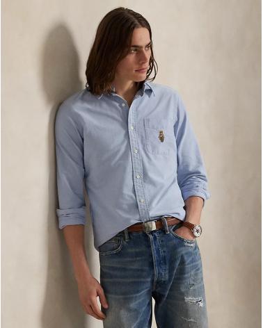 CHEMISE RALPH LAUREN BEAR OXFORD CIEL 