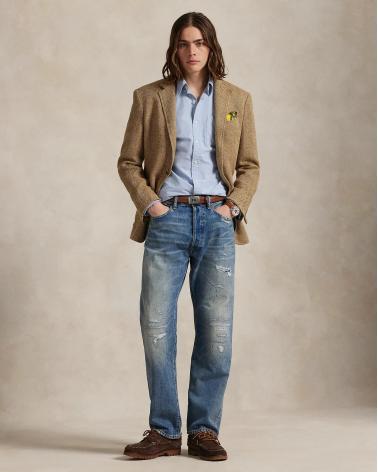 CHEMISE RALPH LAUREN BEAR OXFORD CIEL 