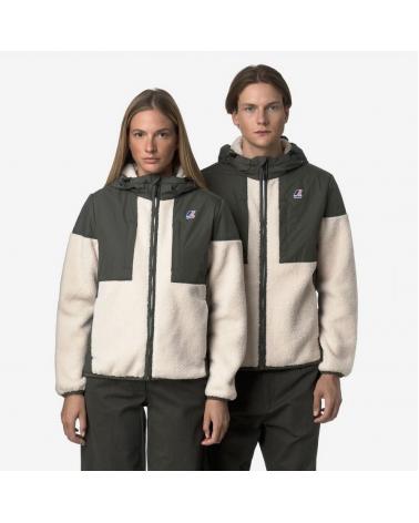 BLOUSON K-WAY SAMSON 4.0 ORSETTO Green Black-Ecru KAKI-UNISEX