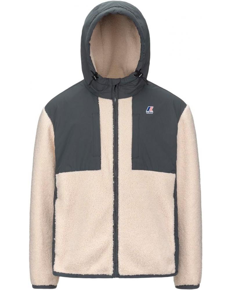 BLOUSON K-WAY SAMSON 4.0 ORSETTO Grey shadow Ecru- GRIS