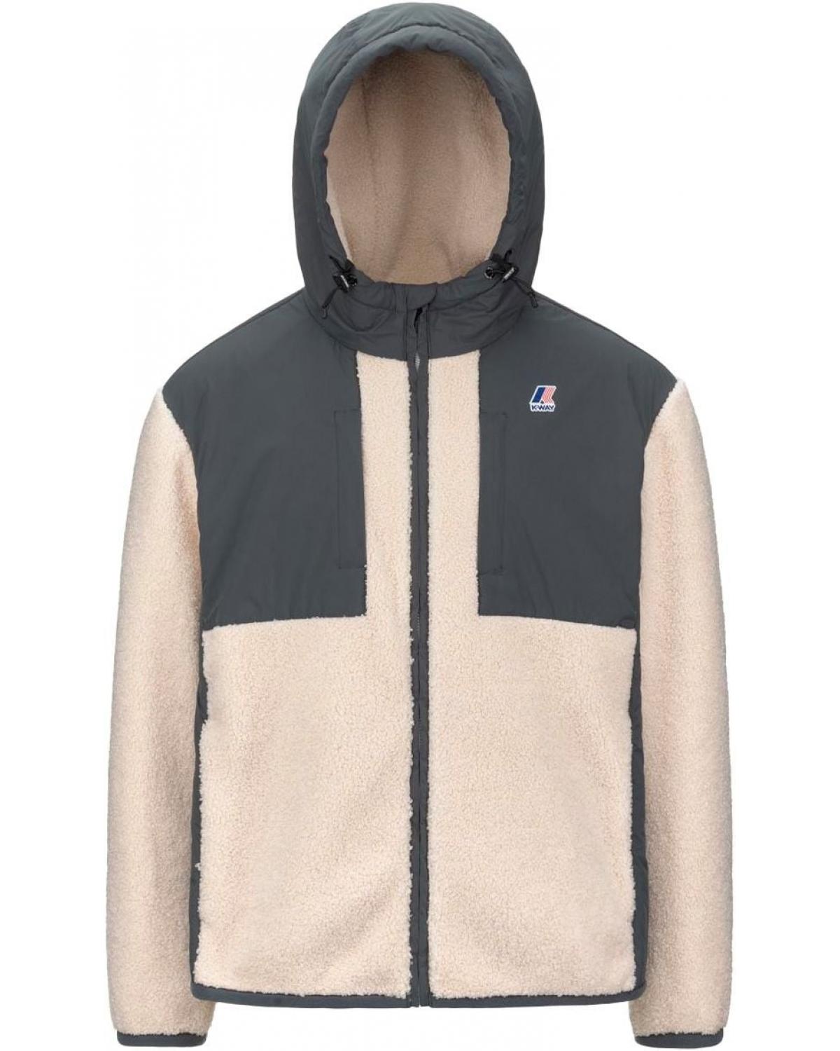 BLOUSON K-WAY SAMSON 4.0 ORSETTO Grey shadow Ecru- GRIS