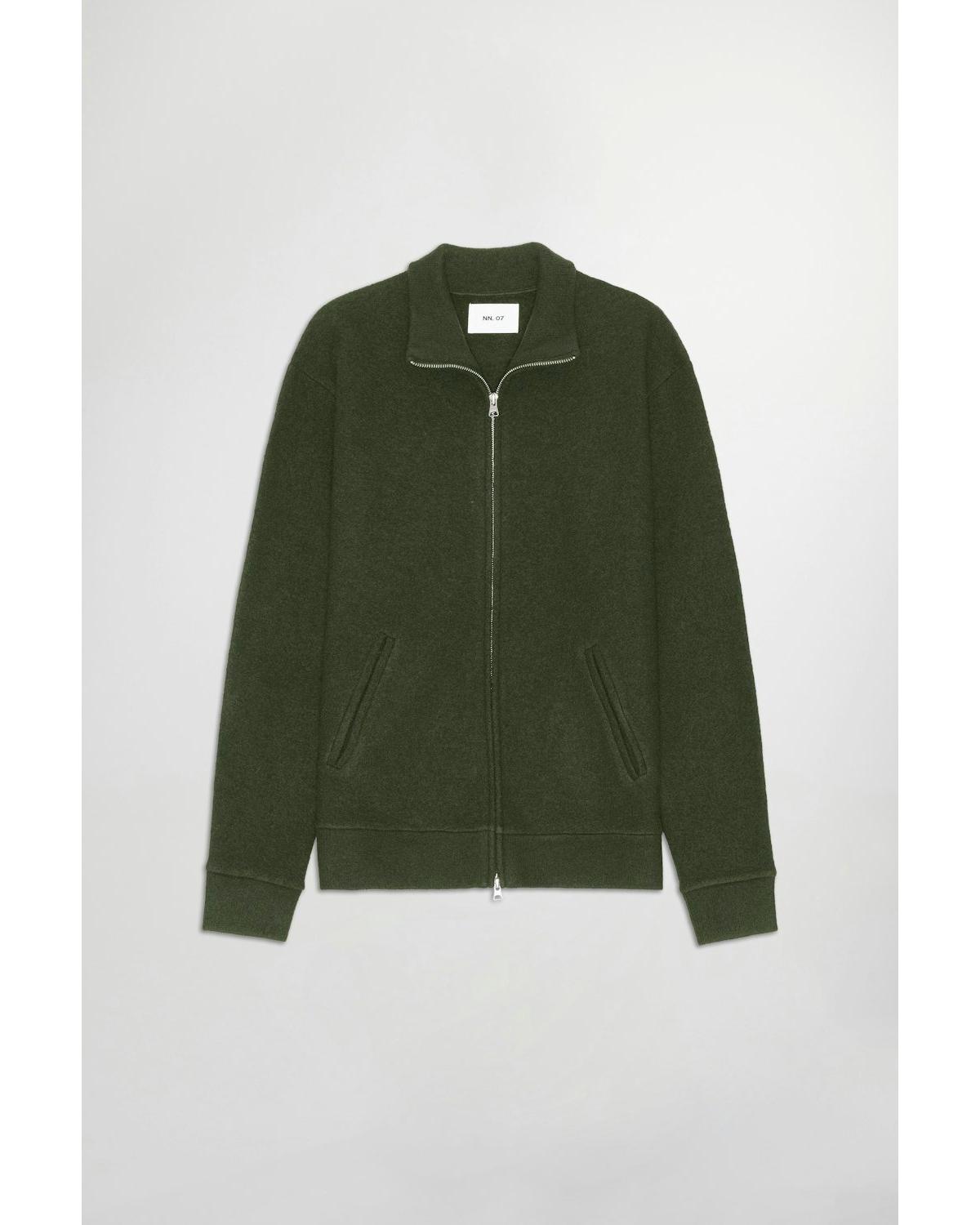 GILET FULL ZIP NN.07 VERT MILITAIRE