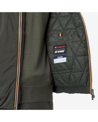 BLOUSON K-WAY VALENTINE PLAIN WARM GREEN /BLACK