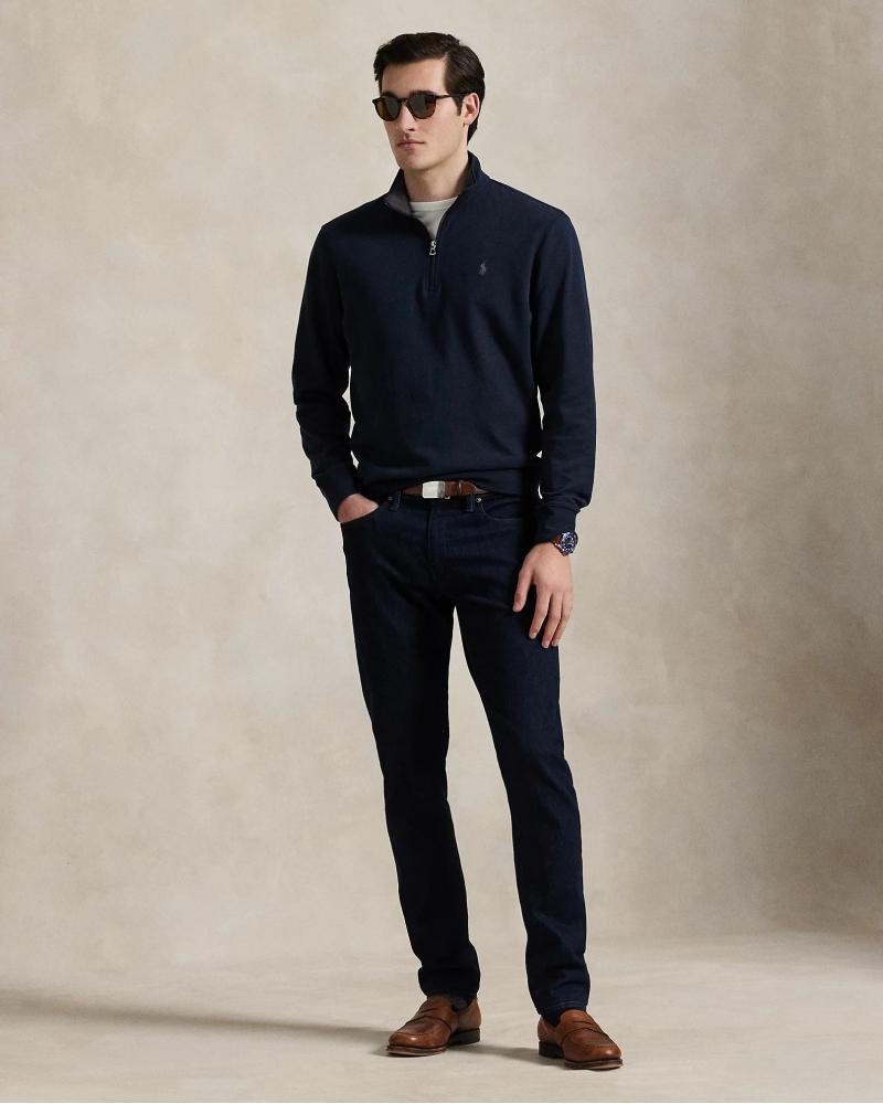SWEAT DEMI ZIP RALPH LAUREN MARINE