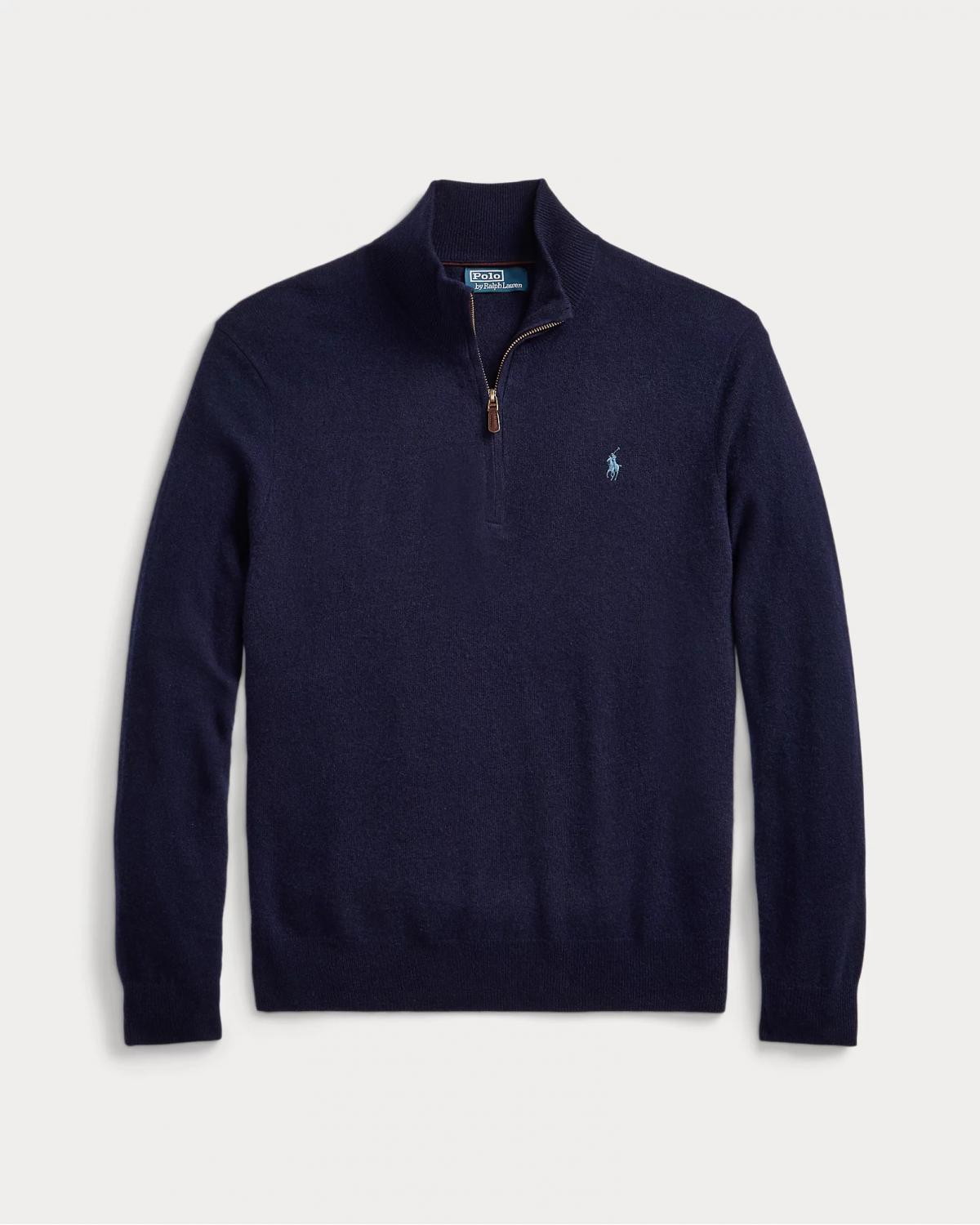 PULL DEMI ZIP LAINE MARINE