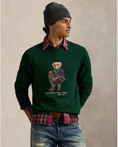 SWEAT RALPH LAUREN MOLLETON BEAR VERT