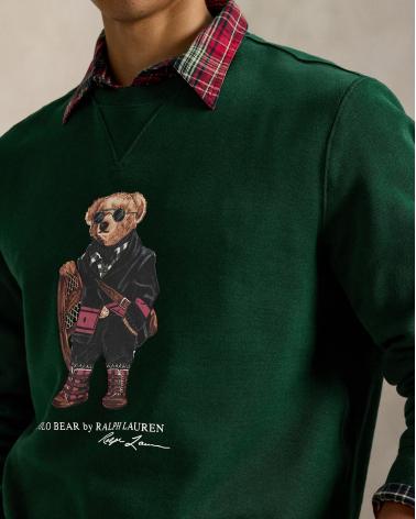 SWEAT RALPH LAUREN MOLLETON BEAR VERT