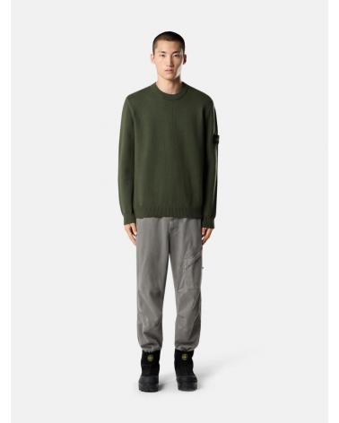 PULL COL ROND STONE ISLAND 5100049 0054 VERT MILITAIRE