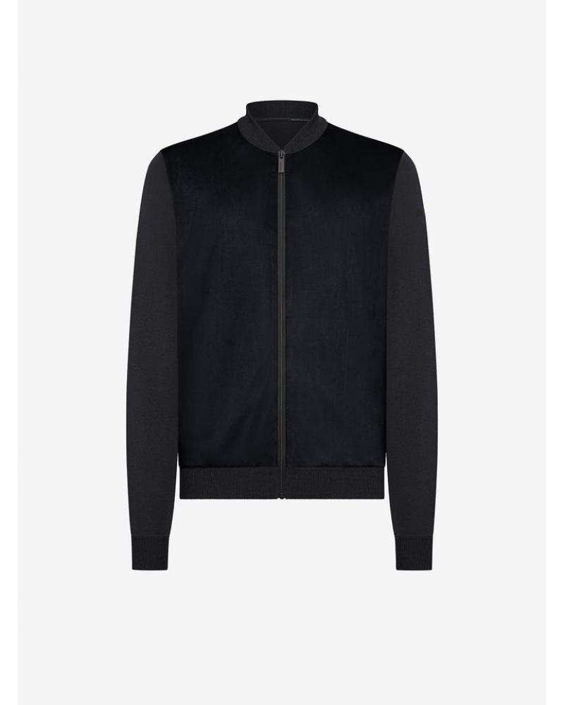 BLOUSON  RRD NABUCCO  TRICOT/ NUBUK FULL ZIP GRIS