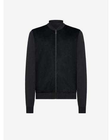BLOUSON  RRD NABUCCO  TRICOT/ NUBUK FULL ZIP GRIS