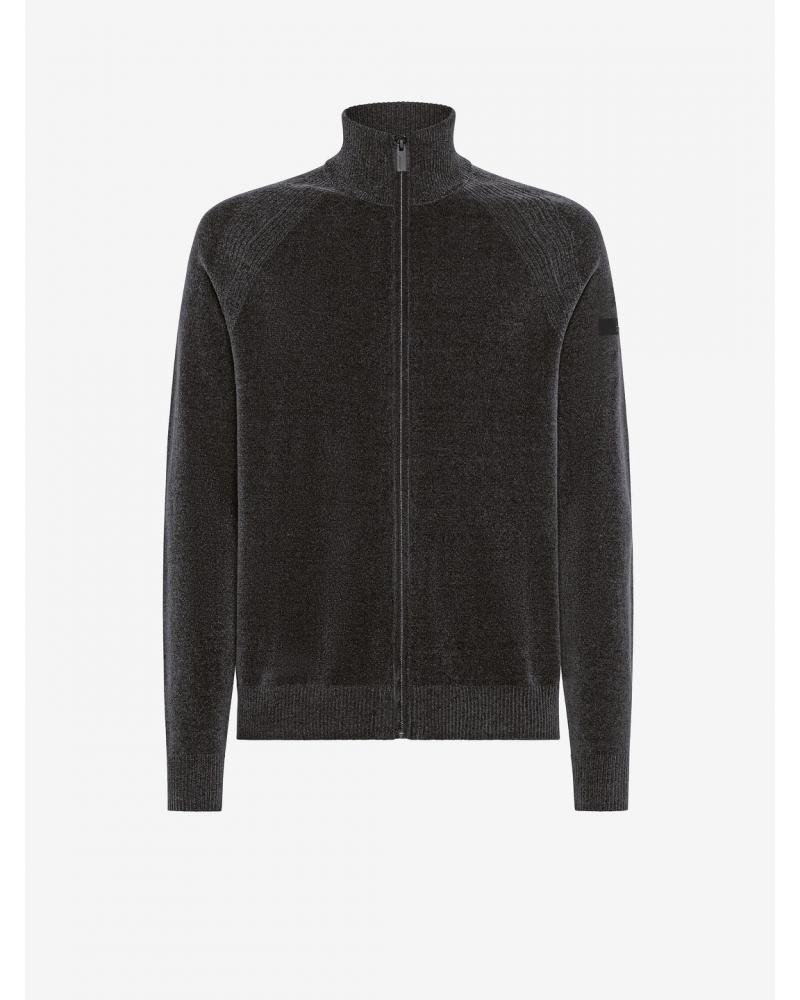 GILET RRD  MAILLE VELVET FULL ZIP GRIS ANTRACITE