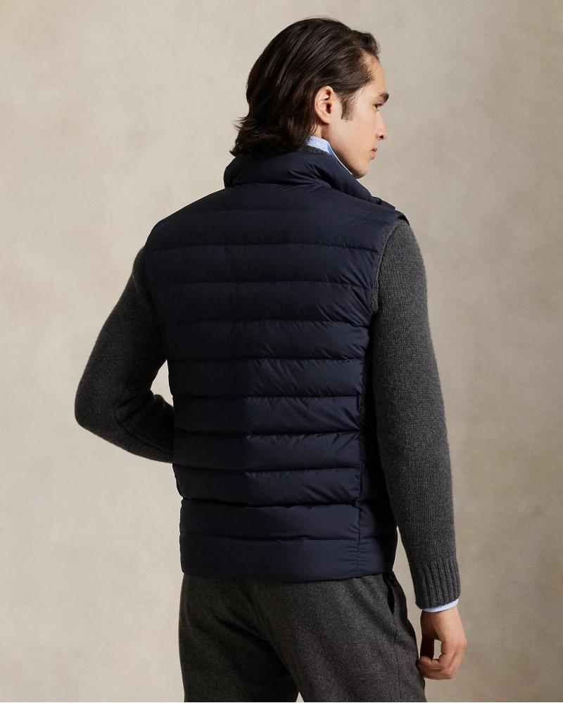 GILET RALPH LAUREN EN DUVET RANGEABLE MARINE