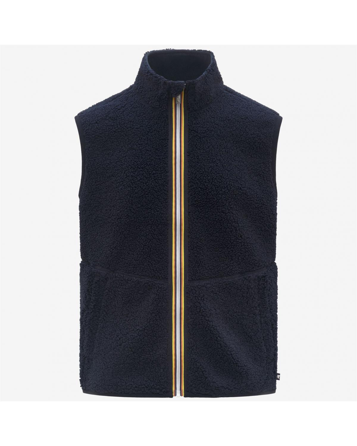 GILET S/MANCHES YANNICK K-WAY SHERPA POLAR REVERSIBLE  BLUE DEPHT BLUE MARINE