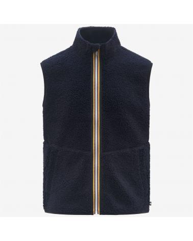 GILET S/MANCHES YANNICK K-WAY SHERPA POLAR REVERSIBLE  BLUE DEPHT BLUE MARINE
