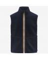GILET S/MANCHES YANNICK K-WAY SHERPA POLAR REVERSIBLE  BLUE DEPHT BLUE MARINE