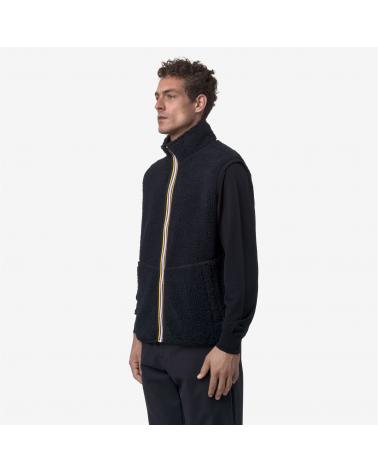 GILET S/MANCHES YANNICK K-WAY SHERPA POLAR REVERSIBLE  BLUE DEPHT BLUE MARINE