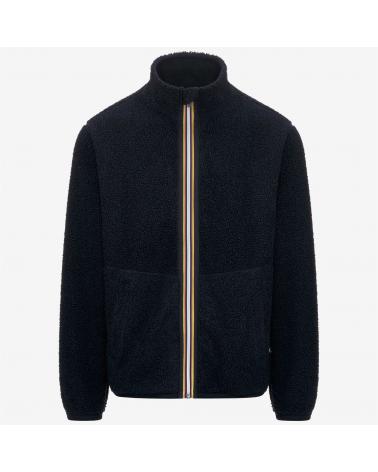 GILET ZIPPE SWEAT K-WAY PASCAL SHERPA POLAR DOUBLE BLUE DEPTH  BLUE MARINE