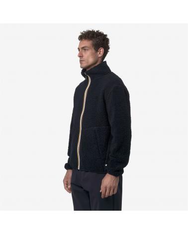 GILET ZIPPE SWEAT K-WAY PASCAL SHERPA POLAR DOUBLE BLUE DEPTH  BLUE MARINE