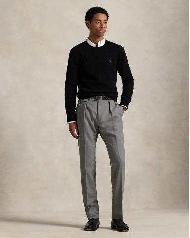 PULL COL ROND CABLE RALPH LAUREN NOIR