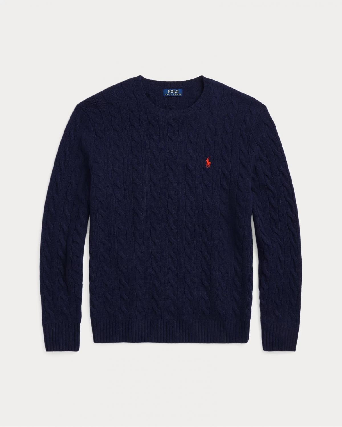 PULL RALPH LAUREN COL ROND MARINE