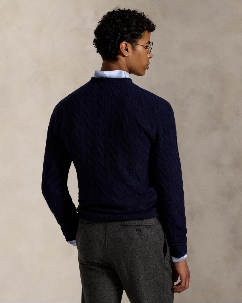 PULL RALPH LAUREN COL ROND MARINE
