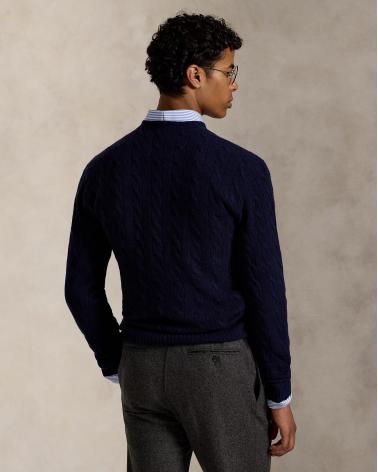 PULL RALPH LAUREN COL ROND MARINE