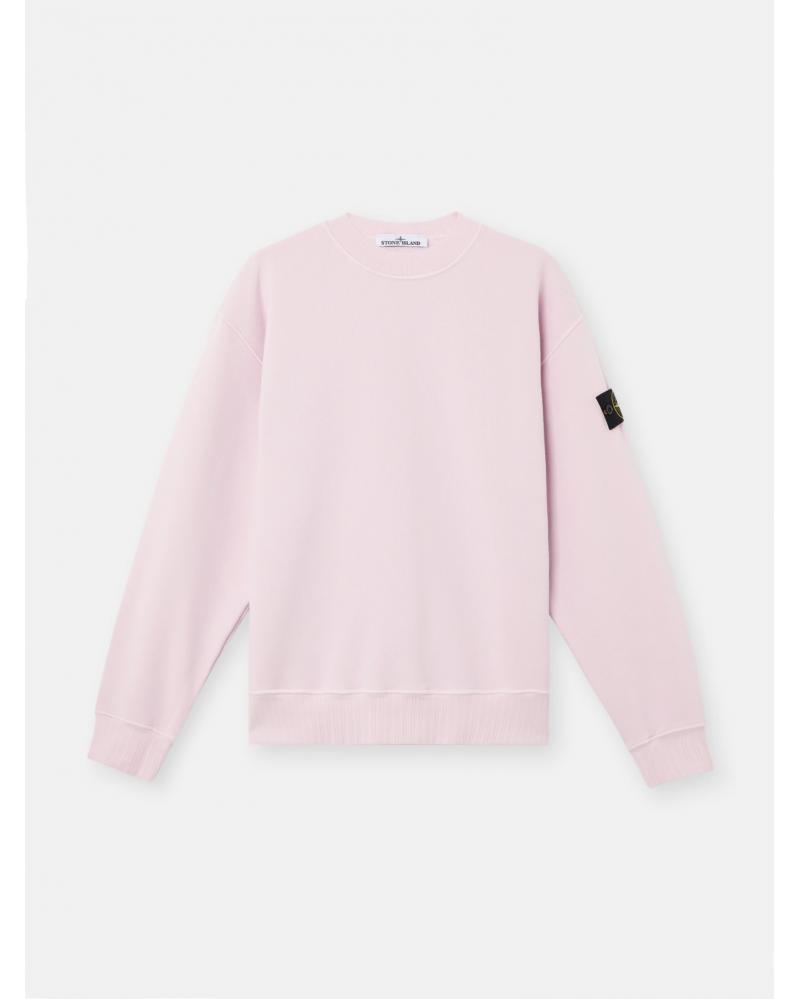 SWEAT STONE ISLAND 6100021 0080 ROSEHEAVY FLEECE 53% ORGANIC COTTON