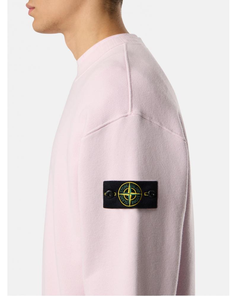 SWEAT STONE ISLAND 6100021 0080 ROSEHEAVY FLEECE 53% ORGANIC COTTON