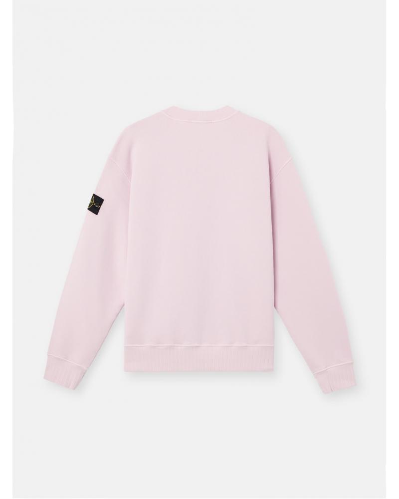SWEAT STONE ISLAND 6100021 0080 ROSEHEAVY FLEECE 53% ORGANIC COTTON