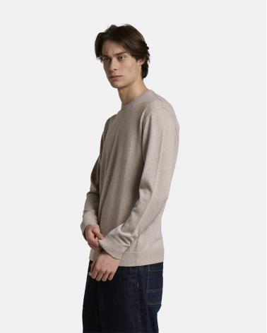 PULL COL ROND FIESOLI  CASHMERE LAINE BEIGE