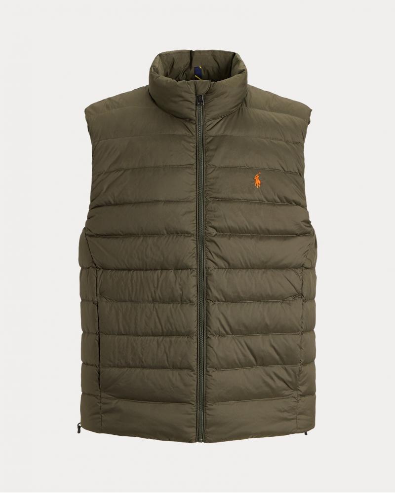 GILET RALPH LAUREN EN DUVET RANGEABLE KAKI