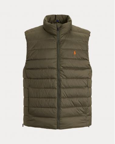 GILET RALPH LAUREN EN DUVET RANGEABLE KAKI