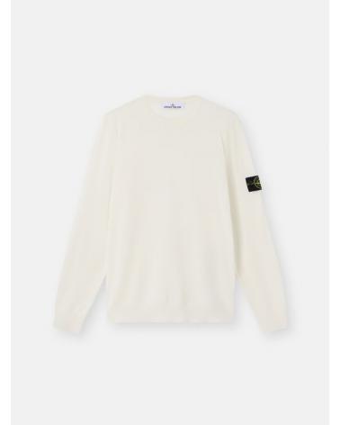 PULL STONE ISLAND COL ROND 5100071 C4  0093 IVOIRE