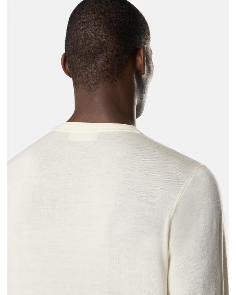 PULL STONE ISLAND COL ROND 5100071 C4  0093 IVOIRE