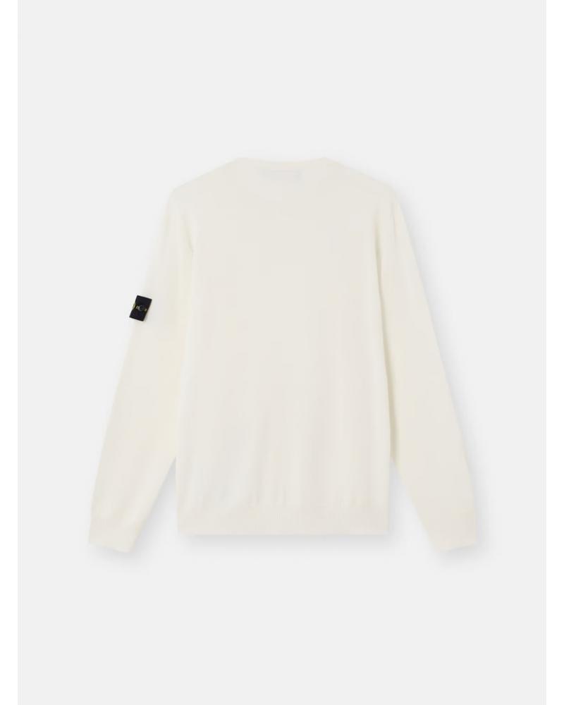 PULL STONE ISLAND COL ROND 5100071 C4  0093 IVOIRE